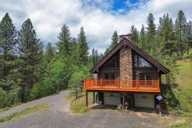 Custom, two-level True log cabin in the desirable Golf Course on Meadowcreek Golf Resort in Idaho - for sale on GolfHomes.com, golf home, golf lot