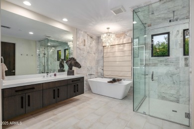 A striking example of contemporary design, this single-level on Desert Mountain Golf Club - Renegade Course in Arizona - for sale on GolfHomes.com, golf home, golf lot