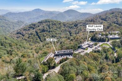 Welcome to The Bears Den, an upper-level end unit 1BR/1BA condo on Wolf Laurel Country Club in North Carolina - for sale on GolfHomes.com, golf home, golf lot