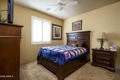 Sit on the north front patio and visit with friendly neighbors on Sunland Springs Golf Course  in Arizona - for sale on GolfHomes.com, golf home, golf lot