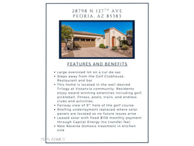 Welcome to this beautifully upgraded 3-bedroom, 3-bathroom on Trilogy Golf Club At Vistancia in Arizona - for sale on GolfHomes.com, golf home, golf lot