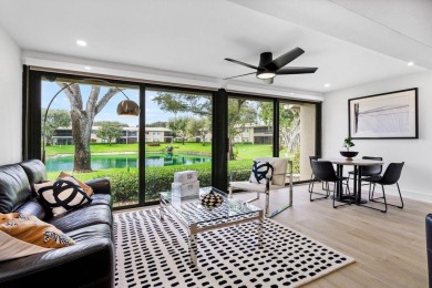 This contemporary townhouse, updated in 2022, effortlessly on Hunters Run Golf and Country Club in Florida - for sale on GolfHomes.com, golf home, golf lot