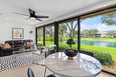 This contemporary townhouse, updated in 2022, effortlessly on Hunters Run Golf and Country Club in Florida - for sale on GolfHomes.com, golf home, golf lot