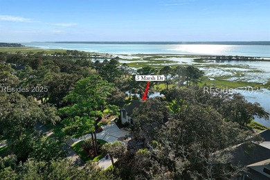 5 Marsh Drive offers a rare combination of privacy, views, and on Harbour Town Golf Links in South Carolina - for sale on GolfHomes.com, golf home, golf lot