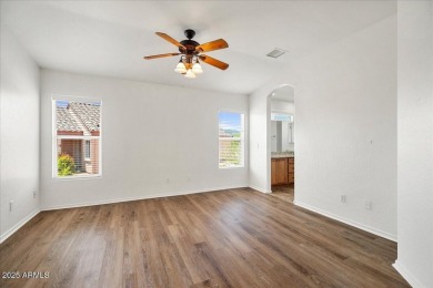 Set apart at the end of a cul-de-sac, this peaceful home boasts on Verde Santa Fe Golf Club in Arizona - for sale on GolfHomes.com, golf home, golf lot