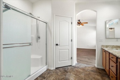 Set apart at the end of a cul-de-sac, this peaceful home boasts on Verde Santa Fe Golf Club in Arizona - for sale on GolfHomes.com, golf home, golf lot