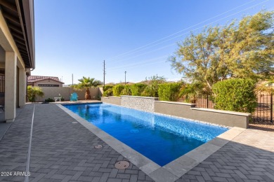 This Nearly NEW home features an amazing backyard with multiple on Tuscany Falls At Pebble Creek in Arizona - for sale on GolfHomes.com, golf home, golf lot