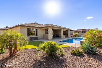 This Nearly NEW home features an amazing backyard with multiple on Tuscany Falls At Pebble Creek in Arizona - for sale on GolfHomes.com, golf home, golf lot