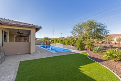 This Nearly NEW home features an amazing backyard with multiple on Tuscany Falls At Pebble Creek in Arizona - for sale on GolfHomes.com, golf home, golf lot