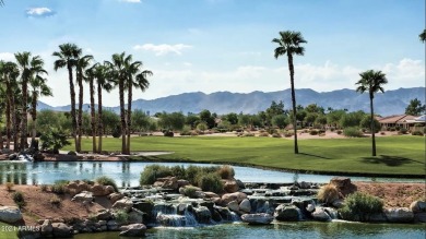 This Nearly NEW home features an amazing backyard with multiple on Tuscany Falls At Pebble Creek in Arizona - for sale on GolfHomes.com, golf home, golf lot