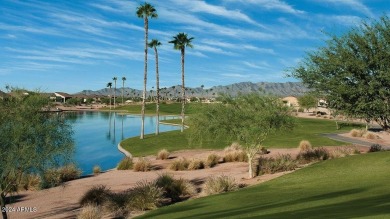 This Nearly NEW home features an amazing backyard with multiple on Tuscany Falls At Pebble Creek in Arizona - for sale on GolfHomes.com, golf home, golf lot