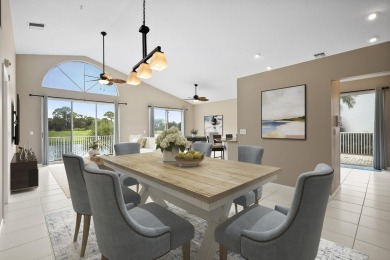 Soak in serene lake views with a backdrop of the golf course in on Santa Lucia River Club in Florida - for sale on GolfHomes.com, golf home, golf lot