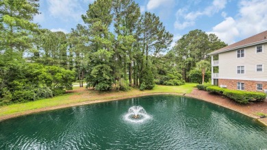 Pond and golf course views from the covered porch on this great on Barefoot Resort and Golf Club  in South Carolina - for sale on GolfHomes.com, golf home, golf lot