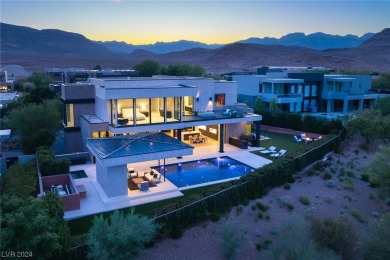Indulge in contemporary luxury at 92 Sun Glow Lane, a 9,311 sq on Bears Best Las Vegas Golf Club in Nevada - for sale on GolfHomes.com, golf home, golf lot