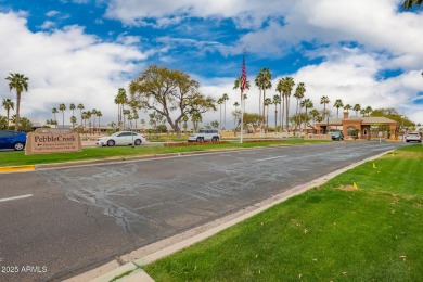 Welcome to this beautiful 2-bedroom, 2-bathroom home with a den on Eagles Nest at Pebble Creek in Arizona - for sale on GolfHomes.com, golf home, golf lot