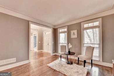 Stately 6-bedroom, 5-bath executive home built by award-winning on Woodmont Golf and Country Club in Georgia - for sale on GolfHomes.com, golf home, golf lot