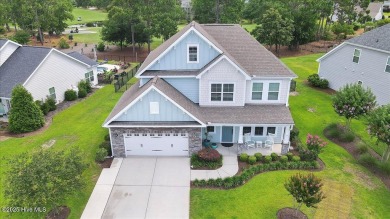 This two-story coastal craftsman style house is a rare on Beau Rivage Golf and Resort in North Carolina - for sale on GolfHomes.com, golf home, golf lot