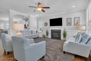 This two-story coastal craftsman style house is a rare on Beau Rivage Golf and Resort in North Carolina - for sale on GolfHomes.com, golf home, golf lot