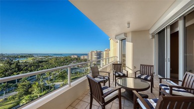 Fully furnished Gulf-to-bay residence perched on the 9th floor on Links on Longboat Golf Club in Florida - for sale on GolfHomes.com, golf home, golf lot