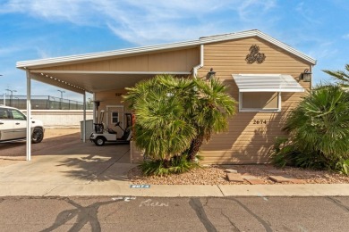 Your gorgeous new furnished home has 2 bedrooms and 1 bath plus on Viewpoint Golf Resort in Arizona - for sale on GolfHomes.com, golf home, golf lot