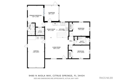 AFFORDABLE! This Cozy & Updated 3 Bedroom 2 Bath Split Plan Home on Citrus Springs Country Club in Florida - for sale on GolfHomes.com, golf home, golf lot