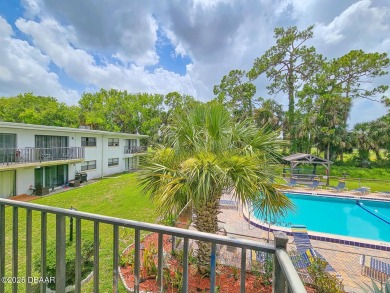 Step into this delightful one-bedroom second-floor condo, where on Daytona Beach Golf Club in Florida - for sale on GolfHomes.com, golf home, golf lot