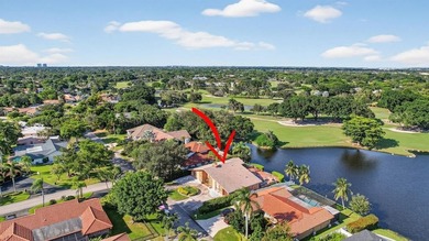 RARELY AVAILABLE POOL, LAKE  and GOLF COURSE views from this on Jacaranda Golf Club in Florida - for sale on GolfHomes.com, golf home, golf lot