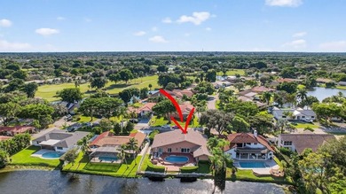 RARELY AVAILABLE POOL, LAKE  and GOLF COURSE views from this on Jacaranda Golf Club in Florida - for sale on GolfHomes.com, golf home, golf lot