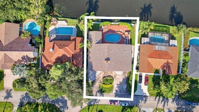 RARELY AVAILABLE POOL, LAKE  and GOLF COURSE views from this on Jacaranda Golf Club in Florida - for sale on GolfHomes.com, golf home, golf lot