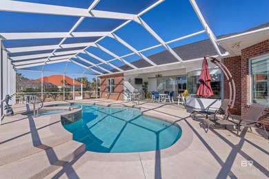 Heated pool with dual fountains. Golf course views with coastal on Craft Farms - Cypress Bend in Alabama - for sale on GolfHomes.com, golf home, golf lot