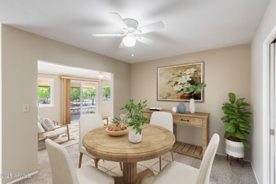 Discover the perfect retirement haven in this timeless 3-bed on Sun City Lakes West and East in Arizona - for sale on GolfHomes.com, golf home, golf lot