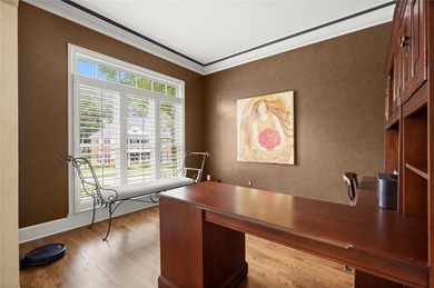 Fall is in the air, and this home frames the season on Woodmont Golf and Country Club in Georgia - for sale on GolfHomes.com, golf home, golf lot