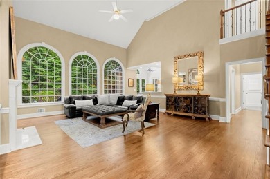 Fall is in the air, and this home frames the season on Woodmont Golf and Country Club in Georgia - for sale on GolfHomes.com, golf home, golf lot