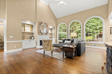 Fall is in the air, and this home frames the season on Woodmont Golf and Country Club in Georgia - for sale on GolfHomes.com, golf home, golf lot