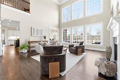 This stunning brick estate in prestigious, gated Laurel Springs on Laurel Springs Golf Club in Georgia - for sale on GolfHomes.com, golf home, golf lot