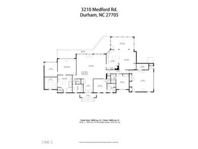 Stunning, updated one-level home on one of the finest lots on on Croasdaile Country Club in North Carolina - for sale on GolfHomes.com, golf home, golf lot