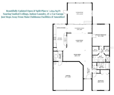 Beautifully updated 2-bedroom, 2-bathroom home with a large on Highland Lakes Executive Golf Course in Florida - for sale on GolfHomes.com, golf home, golf lot