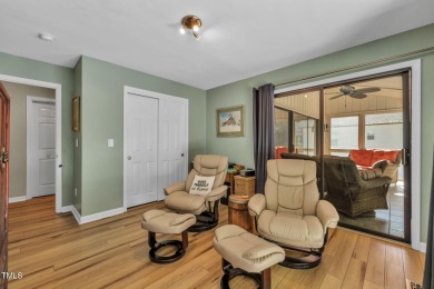 Discover this adorable 3-bedroom, 2-bath cottage tucked away on on Carolina Trace Country Club in North Carolina - for sale on GolfHomes.com, golf home, golf lot