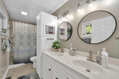 Discover this adorable 3-bedroom, 2-bath cottage tucked away on on Carolina Trace Country Club in North Carolina - for sale on GolfHomes.com, golf home, golf lot