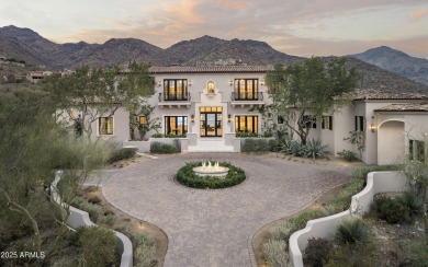 This timeless Modern Mediterranean estate is located on a quiet on Silverleaf Golf Club in Arizona - for sale on GolfHomes.com, golf home, golf lot