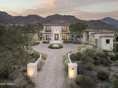 This timeless Modern Mediterranean estate is located on a quiet on Silverleaf Golf Club in Arizona - for sale on GolfHomes.com, golf home, golf lot