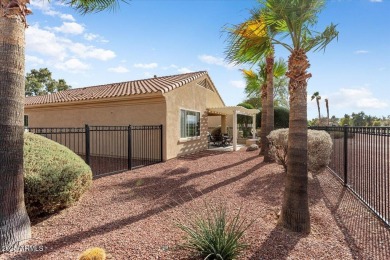 Move right in to this furnished Golf villa with a double fairway on Corte Bella Golf Club in Arizona - for sale on GolfHomes.com, golf home, golf lot