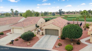 Move right in to this furnished Golf villa with a double fairway on Corte Bella Golf Club in Arizona - for sale on GolfHomes.com, golf home, golf lot