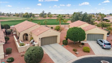 Move right in to this furnished Golf villa with a double fairway on Corte Bella Golf Club in Arizona - for sale on GolfHomes.com, golf home, golf lot