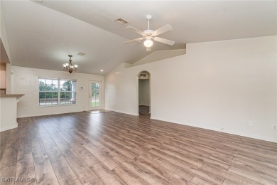 Discover comfort and convenience in this charming 3-bedroom on Mirror Lakes Golf Club in Florida - for sale on GolfHomes.com, golf home, golf lot