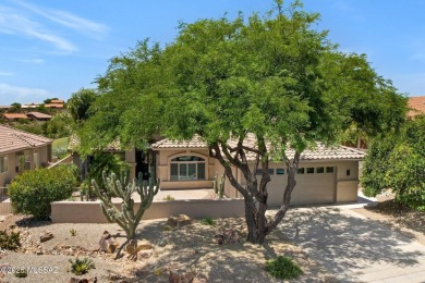 Enjoy mountain & golf course views from an upgraded SaddleBrooke on Saddlebrooke Golf Course in Arizona - for sale on GolfHomes.com, golf home, golf lot