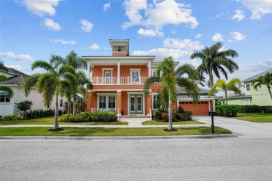 Casual Key West meets Classic Southern Charm in this 4 bedroom 3 on Apollo Beach Golf and Sea Club in Florida - for sale on GolfHomes.com, golf home, golf lot