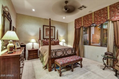 Experience luxury and ease in this rare semi-custom villa on Superstition Mountain Club - Lost Gold in Arizona - for sale on GolfHomes.com, golf home, golf lot