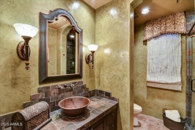 Experience luxury and ease in this rare semi-custom villa on Superstition Mountain Club - Lost Gold in Arizona - for sale on GolfHomes.com, golf home, golf lot