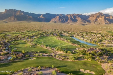 Experience luxury and ease in this rare semi-custom villa on Superstition Mountain Club - Lost Gold in Arizona - for sale on GolfHomes.com, golf home, golf lot
